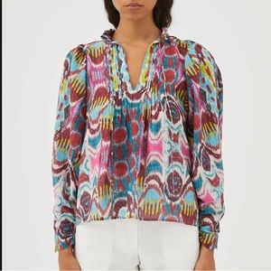 NWT Maria Cher Print Blouse